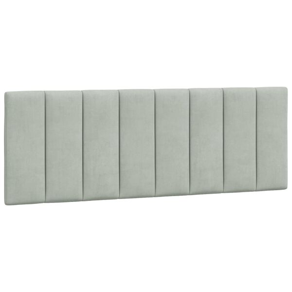 vidaXL Bed Frame without Mattress "Hanko" Light Grey 137x190 cm Double Velvet
