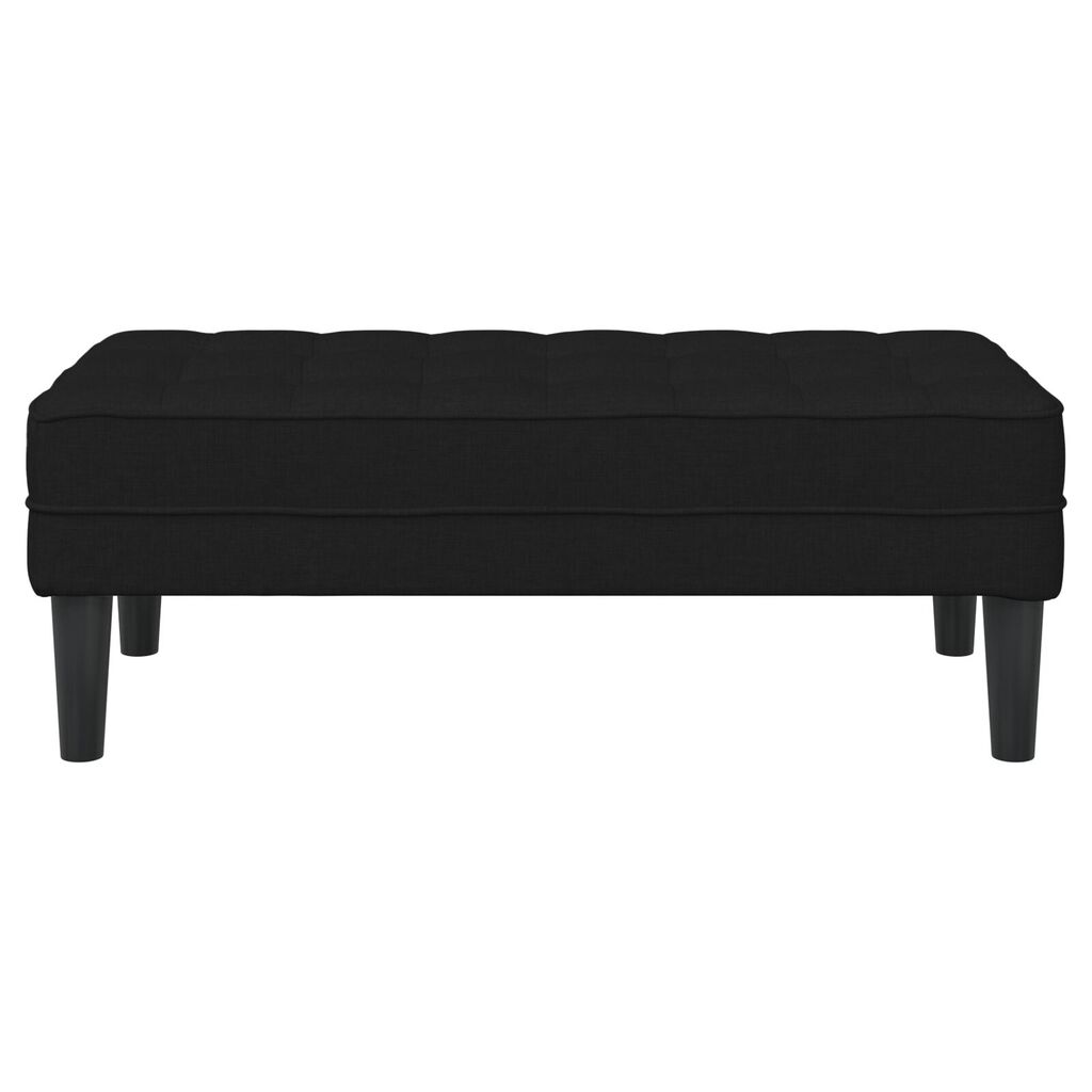 vidaXL Bench Black 113x57x39 cm Fabric