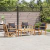 Garden Sofa Set 5 pcs Natural Solid teak wood