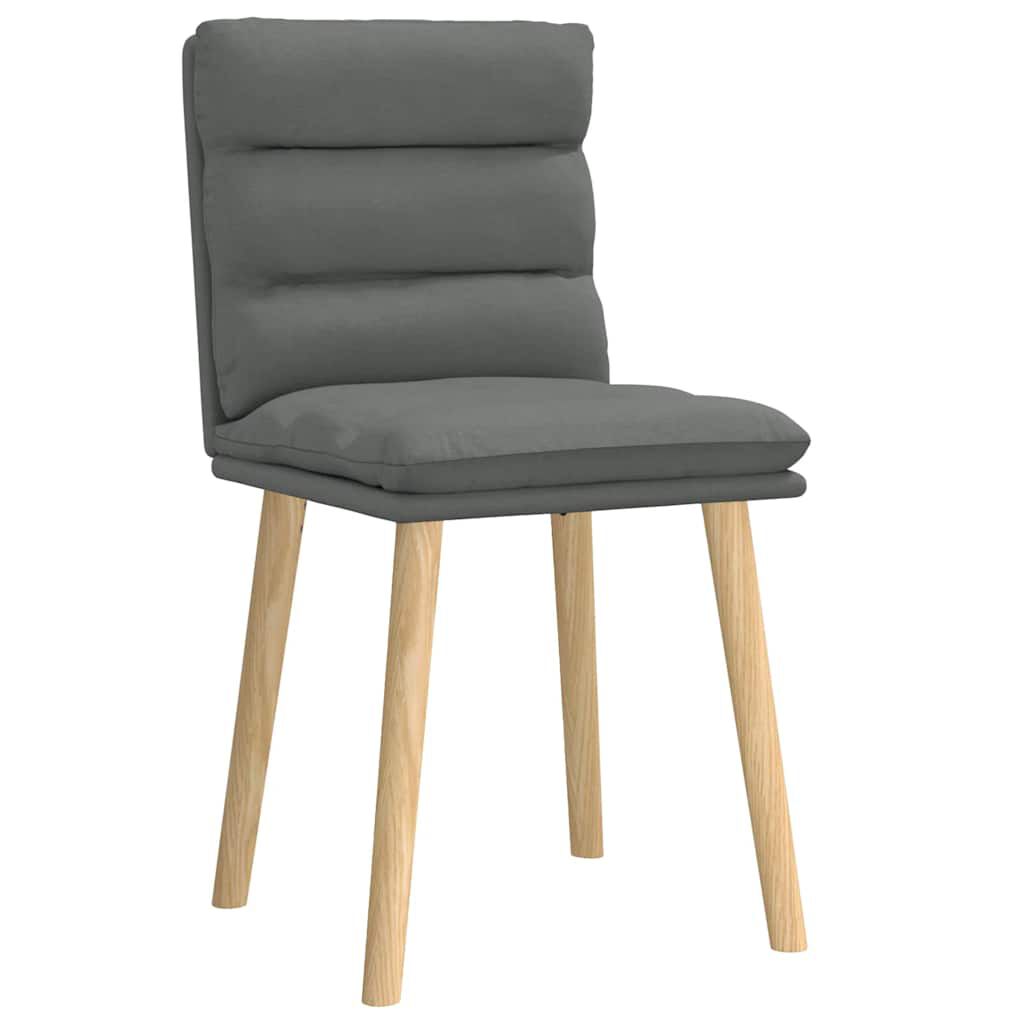 vidaXL Dining Chairs 2 pcs Dark Grey Fabric