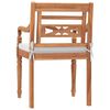 vidaXL Batavia Chairs 2 pcs with Cushions Solid Teak Wood