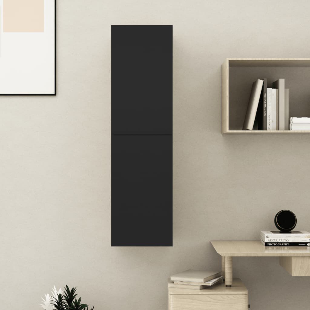 vidaXL TV Cabinet Black 30.5x30x110 cm Engineered Wood