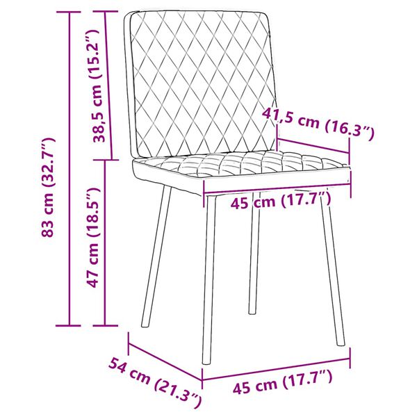 vidaXL Dining Chairs 2 pcs Black Faux Leather