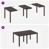 vidaXL Garden Table Brown 150 x 100 x 73 cm Poly Rattan
