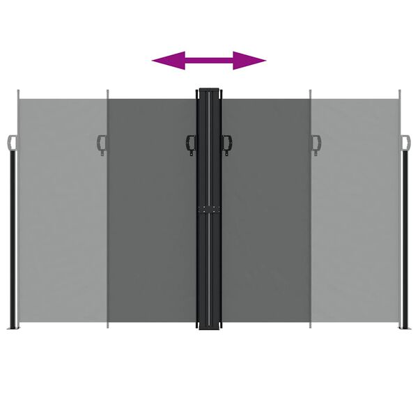 vidaXL Retractable Side Awning Anthracite 200x600 cm