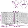vidaXL Dog Cage Silver 400 x 200 x 256 cm Galvanised Steel
