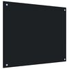 vidaXL Kitchen Backsplashes 2 pcs Black 70x60 cm Tempered Glass