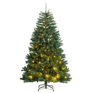 vidaXL Artificial Hinged Christmas Tree 150 LEDs 120 cm