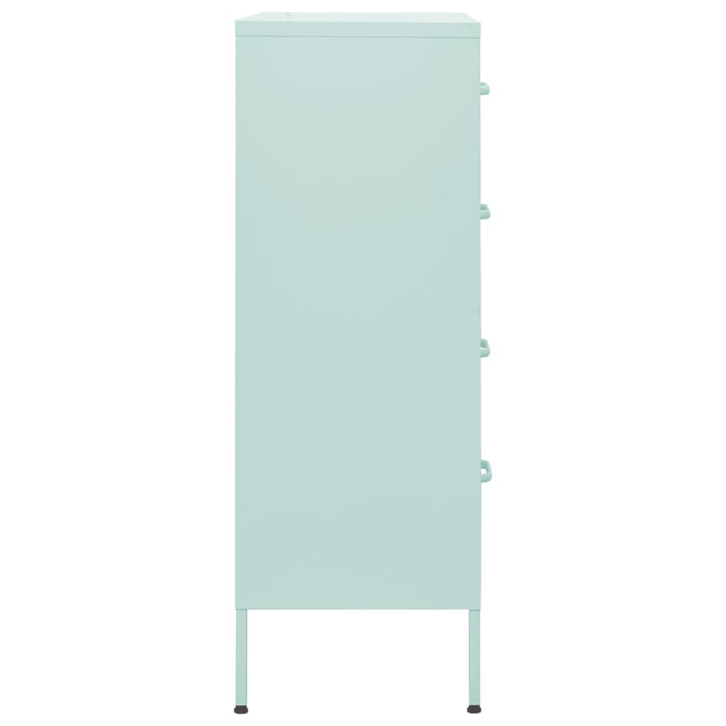vidaXL Chest of Drawers Mint 80x35x101.5 cm Steel