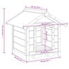 vidaXL Dog Kennel Brown 65x65x61.5 cm Solid Wood Pine