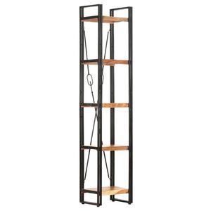 vidaXL 5-Tier Bookcase 40x30x180 cm Solid Acacia Wood