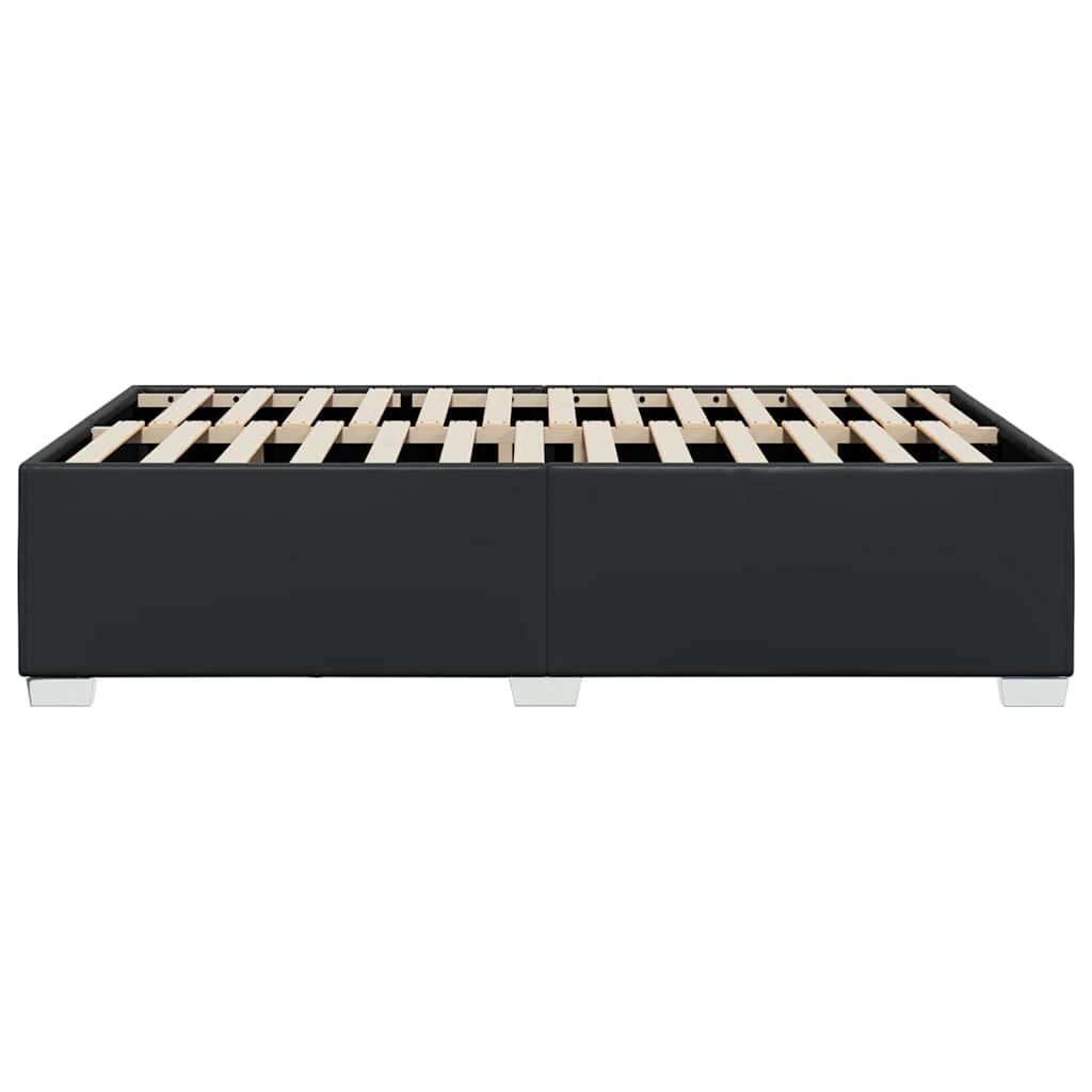vidaXL Bed Frame without Mattress Black Full Faux Leather