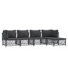 vidaXL 5 Piece Garden Lounge Set with Cushions Anthracite Steel