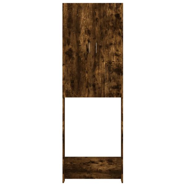 vidaXL Washing Machine Cabinet Smoked Oak 64x25.5x190 cm