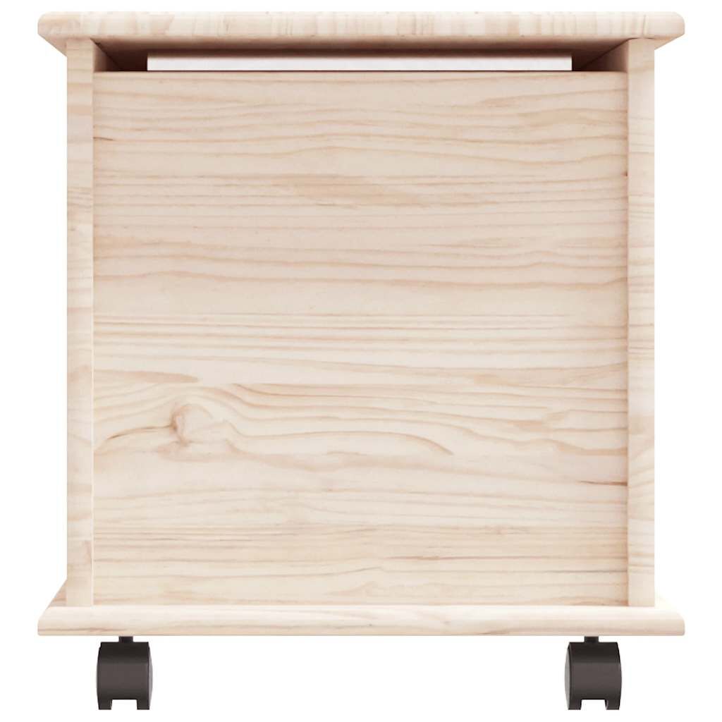 vidaXL Storage Chest with Wheels ALTA 73x39.5x43 cm Solid Wood Pine