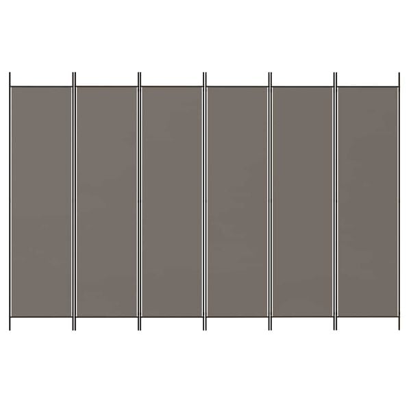 vidaXL 6-Panel Room Divider Anthracite 300x200 cm Fabric