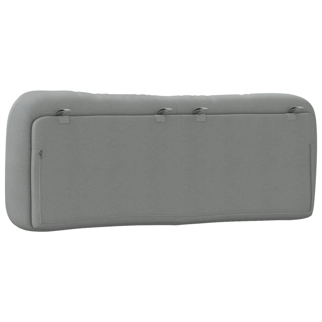 vidaXL Headboard Cushion "Hvar" Light Grey 137 cm Double Fabric