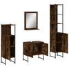 vidaXL 4 Piece Bathroom Cabinet Set Smoked Oak Engineered Wood