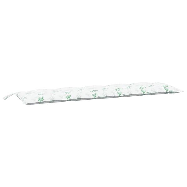vidaXL Garden Bench Cushions 2 pcs Leaf Pattern Oxford Fabric