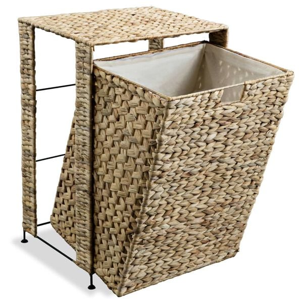 vidaXL Laundry Basket 44x34x64 cm Water Hyacinth