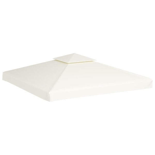 vidaXL 2-Tier Gazebo Top Cover 310 g/m² 4x3 m White