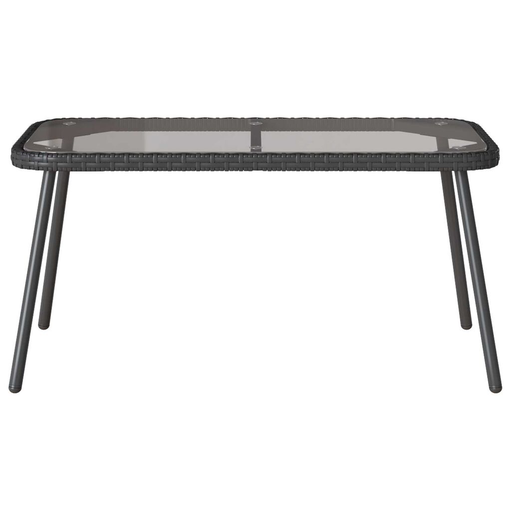 vidaXL Coffee Table Black 90x45x42 cm Poly Rattan