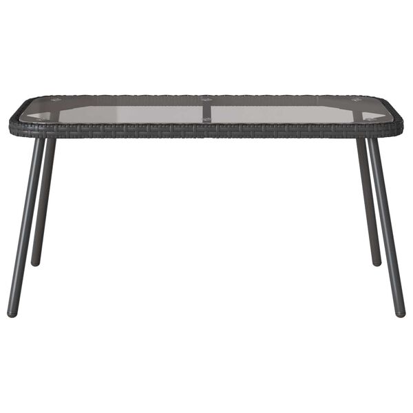 vidaXL Coffee Table Black 90x45x42 cm Poly Rattan