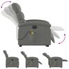 vidaXL Electric Stand up Massage Recliner Chair Dark Grey Fabric