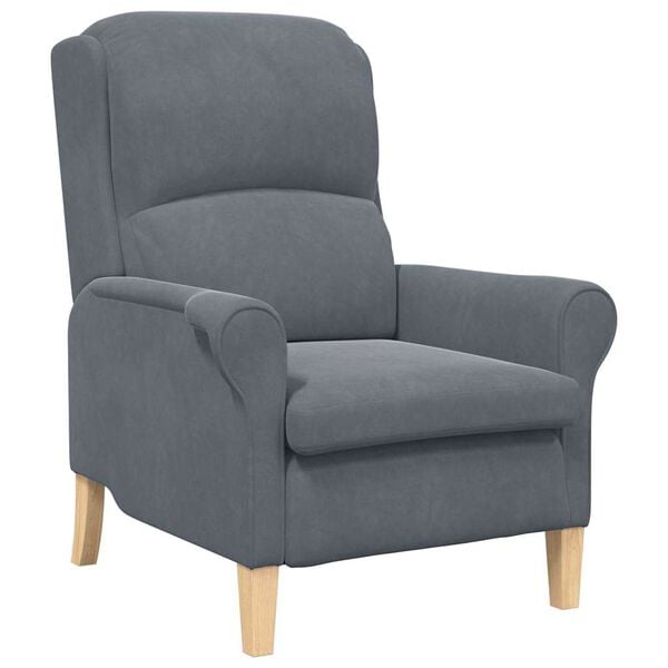 vidaXL Armchair Dark grey 76 x 94 x 102 cm Velvet