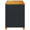 vidaXL Garden Storage Box Black 110x55x63 cm Poly Rattan Acacia Wood