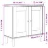 vidaXL Sideboard SENJA Rattan Look Brown 80x35x80 cm Solid Wood Pine