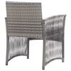 vidaXL 4 Piece Garden Lounge Set with Cushion Poly Rattan Anthracite