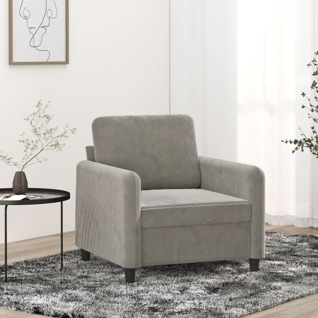 vidaXL Sofa Chair Dark Grey 60 cm Velvet