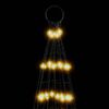 vidaXL LED Christmas Tree on Flagpole 1534 LEDs Warm White 500 cm