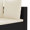 vidaXL 10 Piece Garden Sofa Set with Cushions Black Poly Rattan