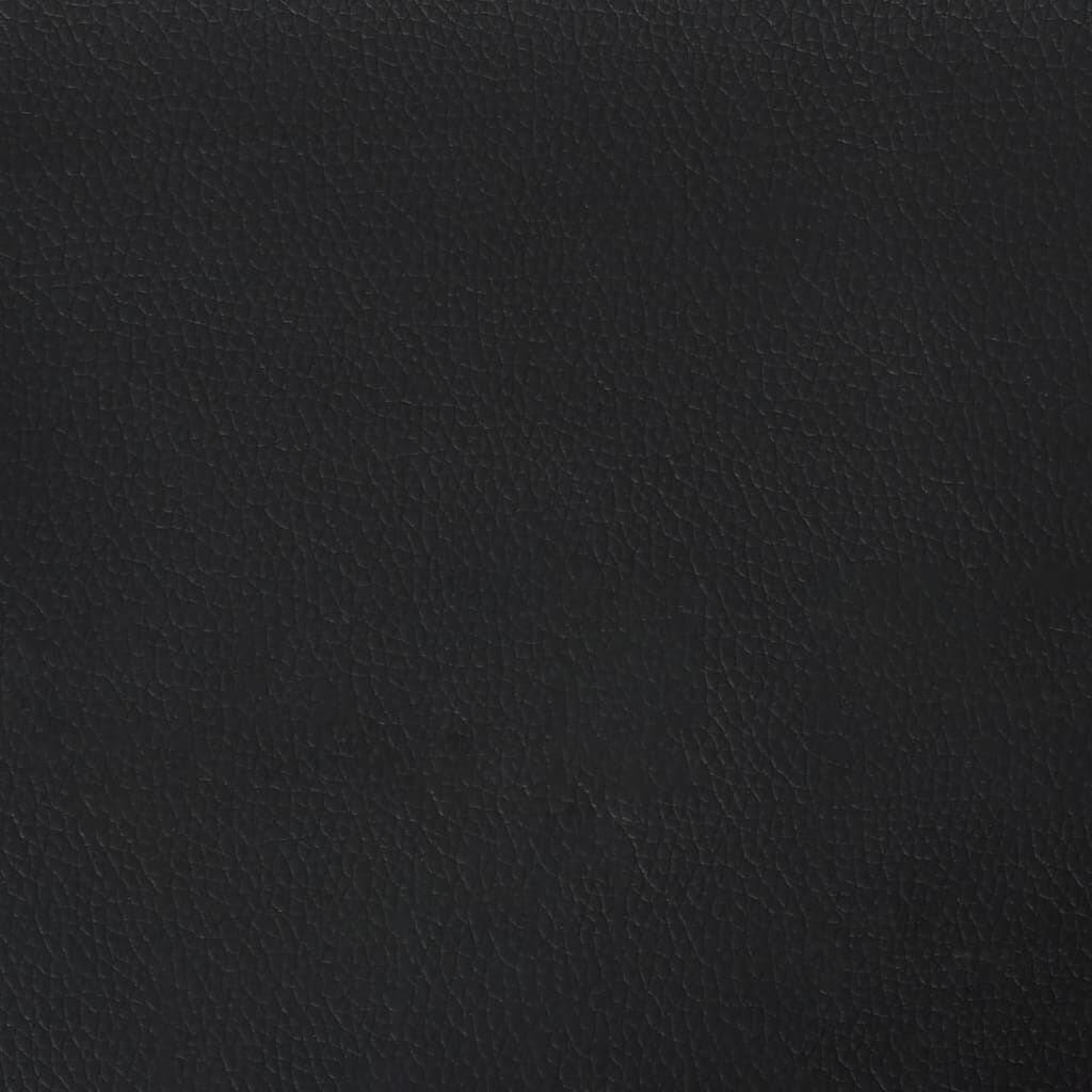 vidaXL 3-Seater Sofa with Footstool Black 180 cm Faux Leather