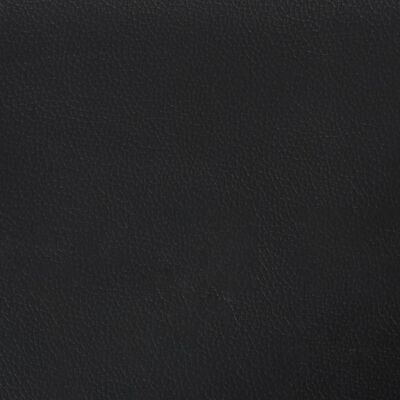 vidaXL 3-Seater Sofa with Footstool Black 180 cm Faux Leather