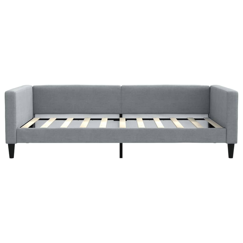 vidaXL Day Bed without Mattress Light Grey 100x190 cm Fabric