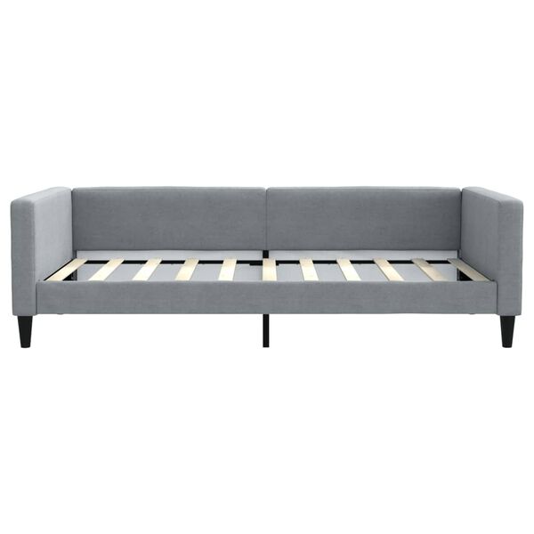 vidaXL Day Bed without Mattress Light Grey 100x190 cm Fabric