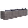 vidaXL 9 Piece Garden Lounge Set with Cushions Poly Rattan Grey