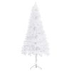 vidaXL Corner Artificial Christmas Tree LEDs&Ball Set White 150 cm PVC