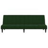 vidaXL 2-Seater Sofa Bed Dark Green Velvet