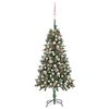 vidaXL Artificial Pre-lit Christmas Tree with Ball Set&Pine Cones 150 cm