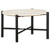 vidaXL Coffee Table White 60x60x35 cm Real Stone with Marble Texture