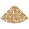 vidaXL Luxury Christmas Tree Skirt with Sock Yellow 90 cm Fabric