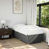 vidaXL Bed Frame without Mattress Dark Grey Twin Fabric