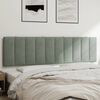 vidaXL Headboard Cushion "Hanko" Light Grey 183 cm King Velvet