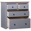 vidaXL Sideboard Grey 80x40x83 cm Pinewood Panama Range