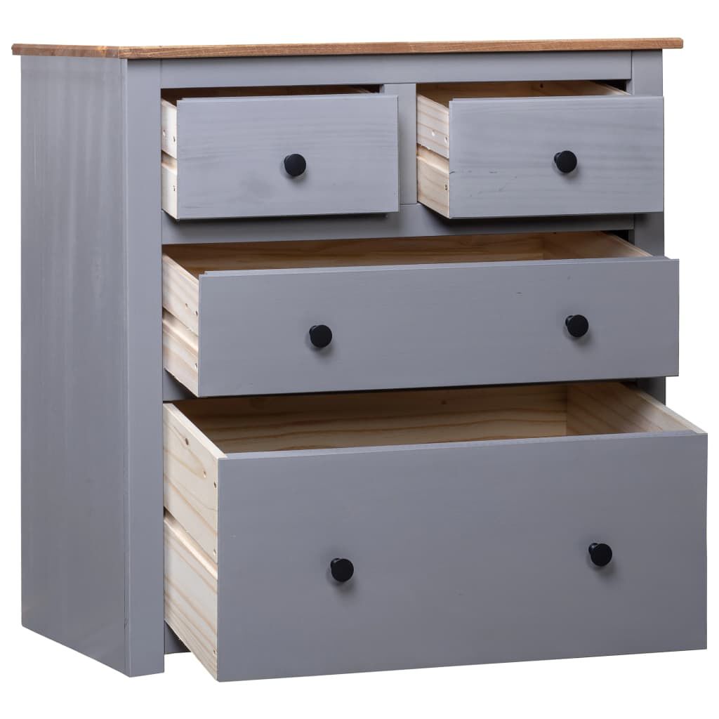 vidaXL Sideboard Grey 80x40x83 cm Pinewood Panama Range
