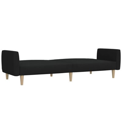 vidaXL 2-Seater Sofa Bed Black Fabric